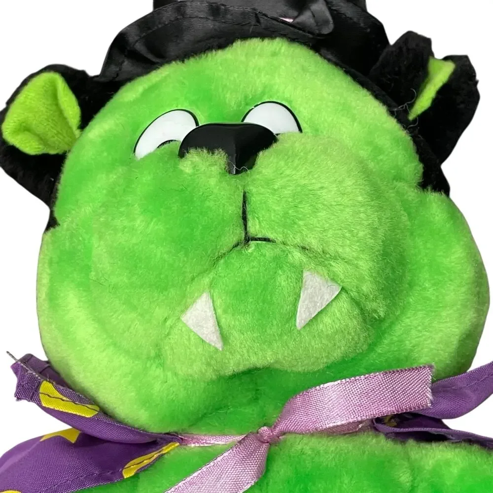 Vintage Vampire Bear Plush Halloween Dracula Doll 90s y2k Stuffed Toy Flaw READ